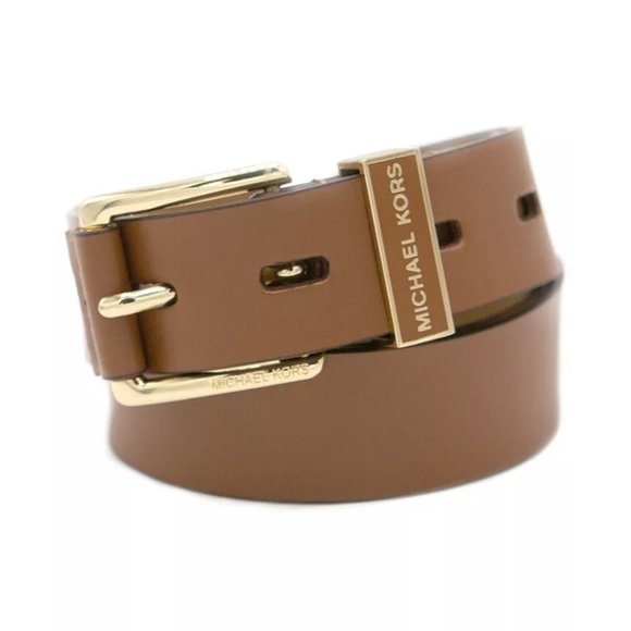 MICHAEL Michael Kors Accessories - MICHAEL Michael Kors Bias-Cut Leather Belt - Brown